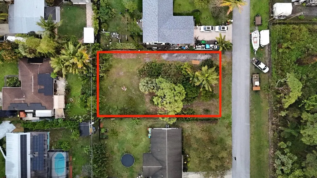 Overhead view of the lot at 6483 SE Sylvan Place